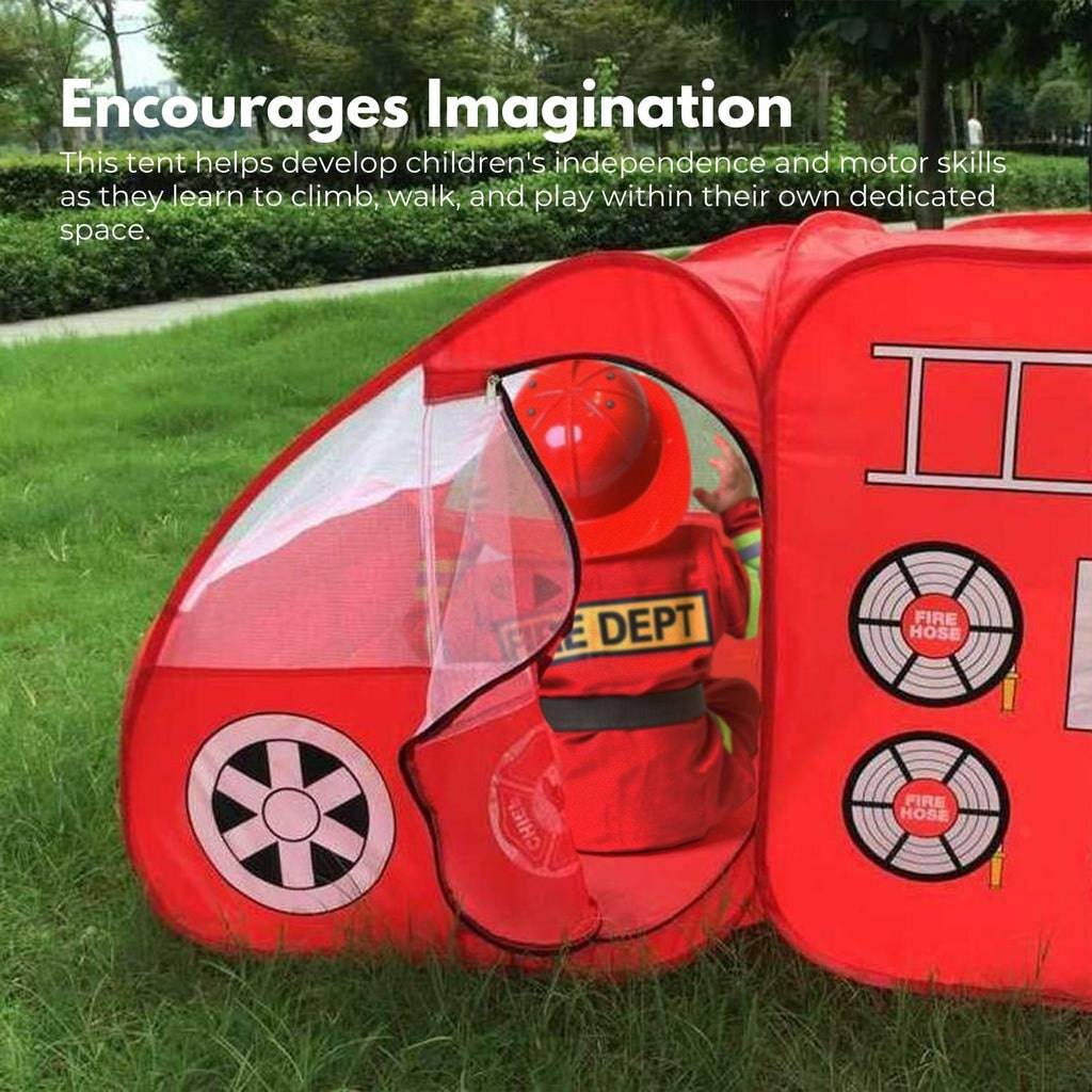 GOMINIMO Kids Fire fighting truck Tent (Red) - One Oasis