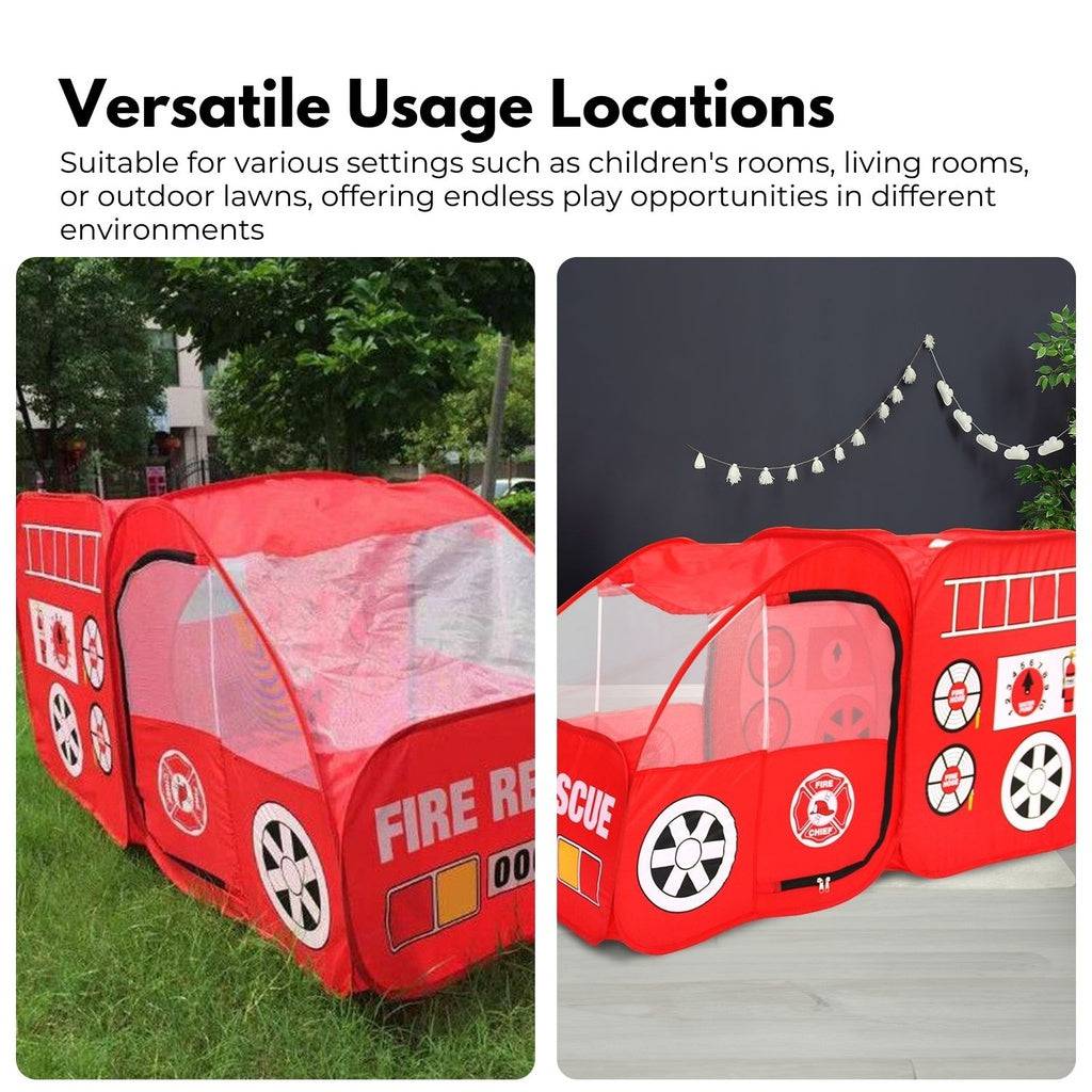 GOMINIMO Kids Fire fighting truck Tent (Red) - One Oasis