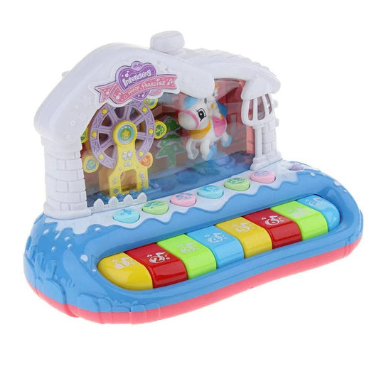 GOMINIMO Kids Toy Musical Ferris Wheel Piano Keyboard (Blue) - One Oasis