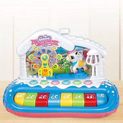 GOMINIMO Kids Toy Musical Ferris Wheel Piano Keyboard (Blue) - One Oasis