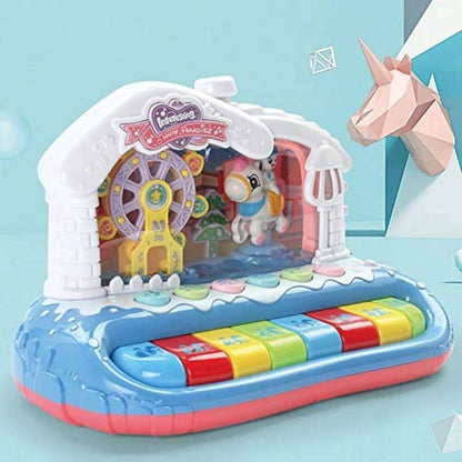 GOMINIMO Kids Toy Musical Ferris Wheel Piano Keyboard (Blue) - One Oasis