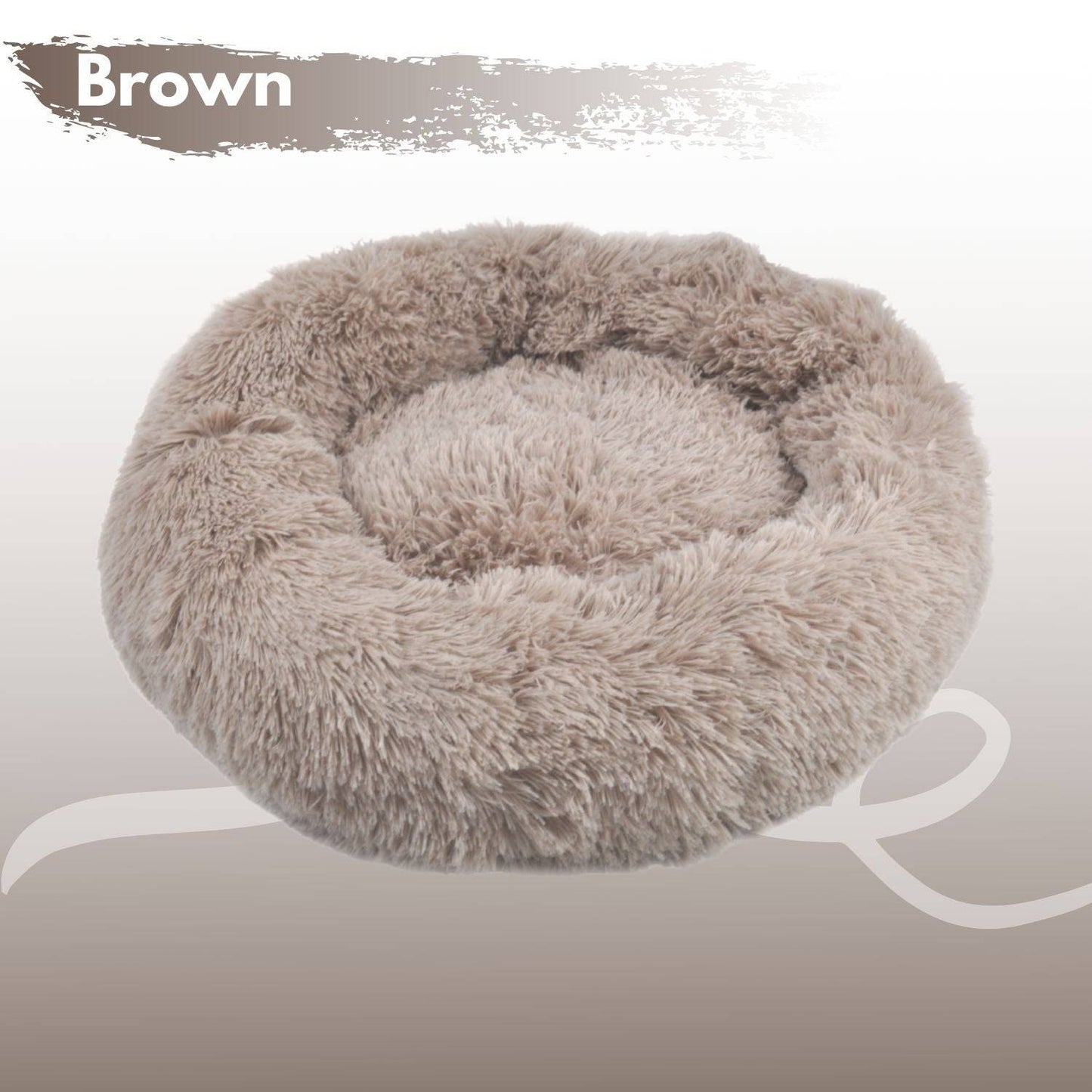 Floofi Pet Bed 80cm (Brown) - One Oasis