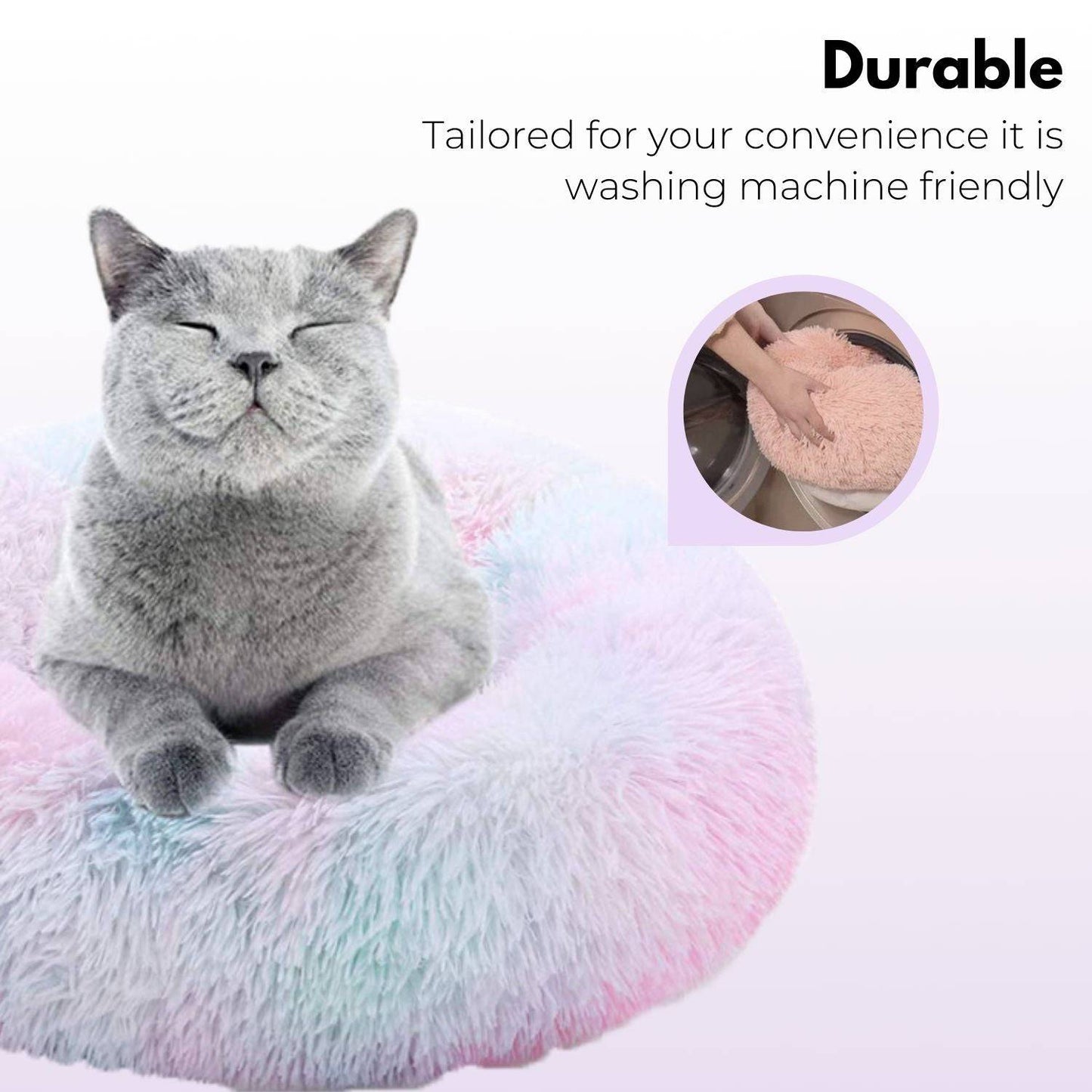 Floofi Pet Bed Round Plush (80cm Apple Green) - One Oasis