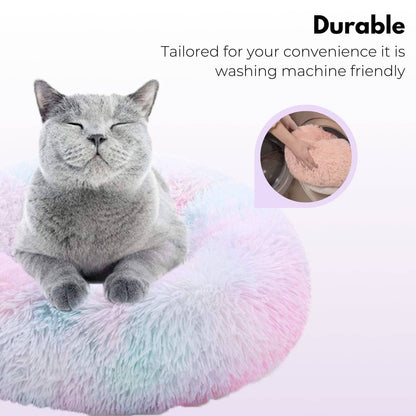 Floofi Pet Bed Round Plush (80cm Apple Green) - One Oasis