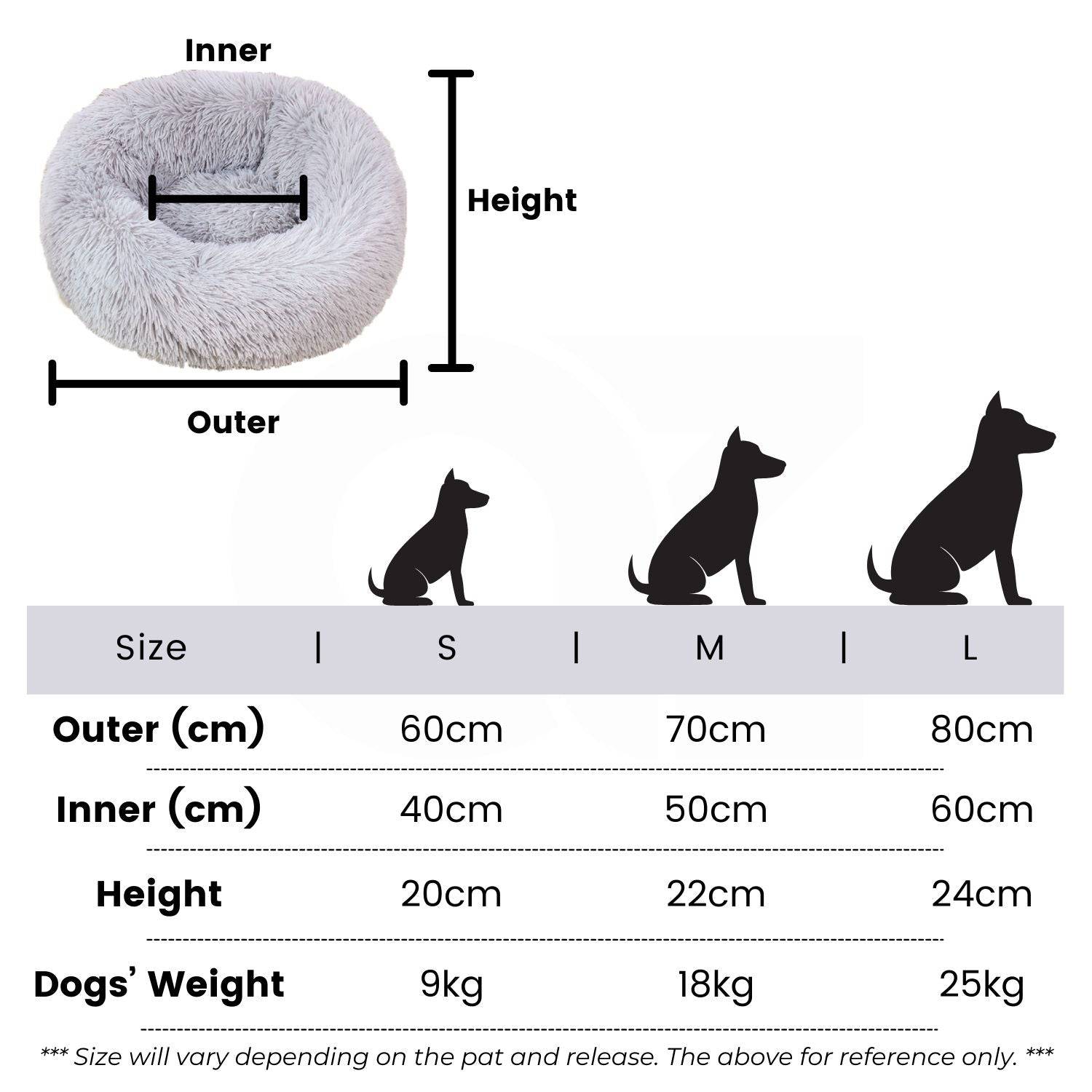 Floofi Pet Bed Round Plush (80cm Apple Green) - One Oasis