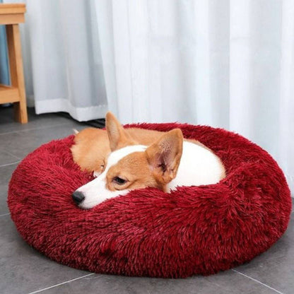 Floofi Pet Bed Round Plush (80cm Apple Green) - One Oasis