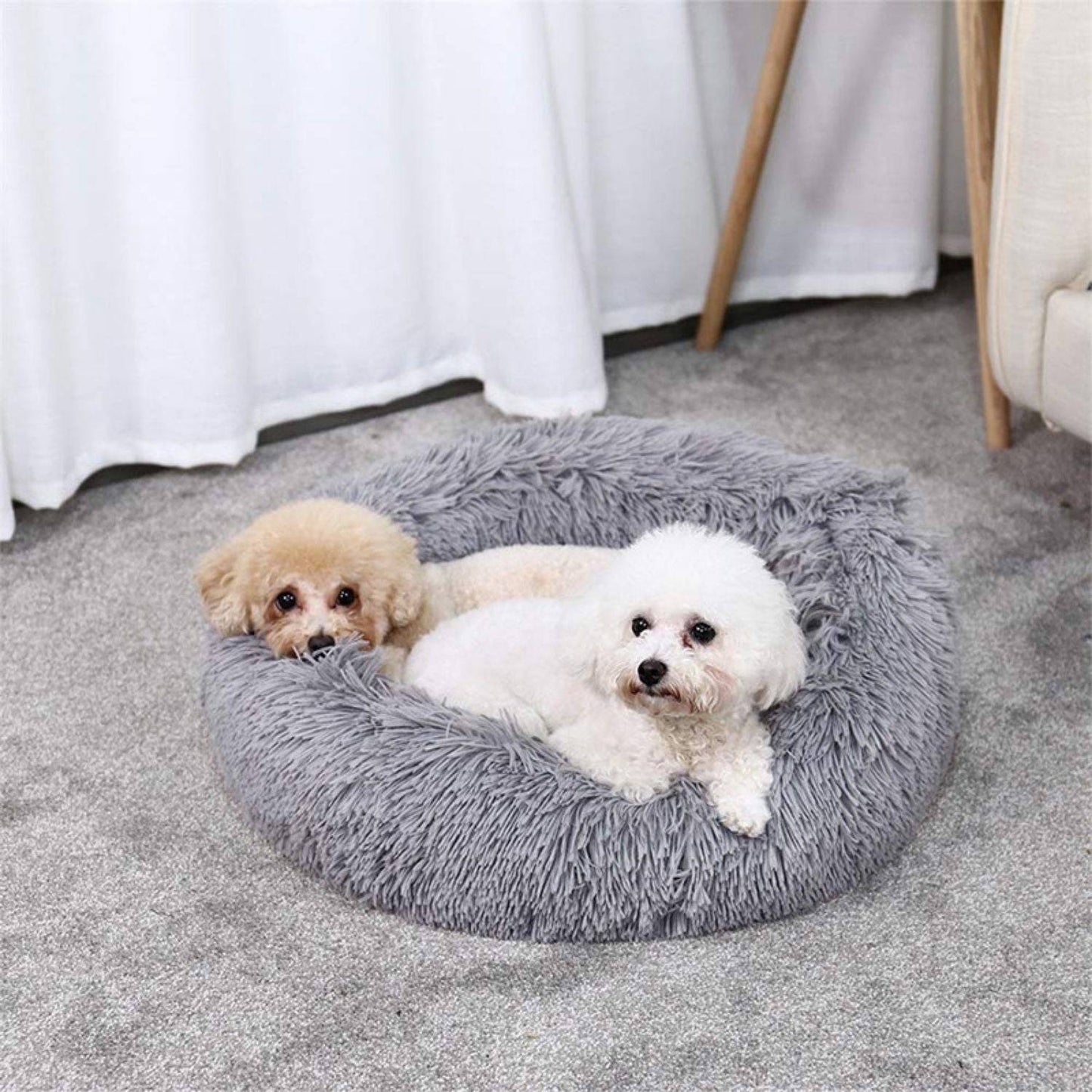 Floofi Pet Bed Round Plush (80cm Apple Green) - One Oasis