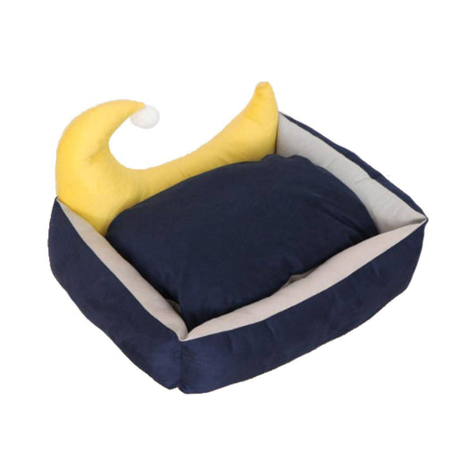 Floofi Pet Bed Moon Design (M Blue) - One Oasis