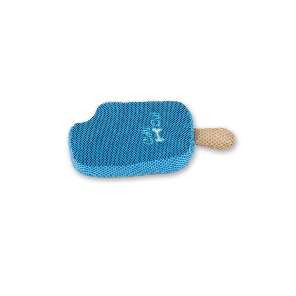 Dog Drinking Sponge Soak - Blueberry Ice Cream Shape Chew Play Toy AFP - Blue - One Oasis