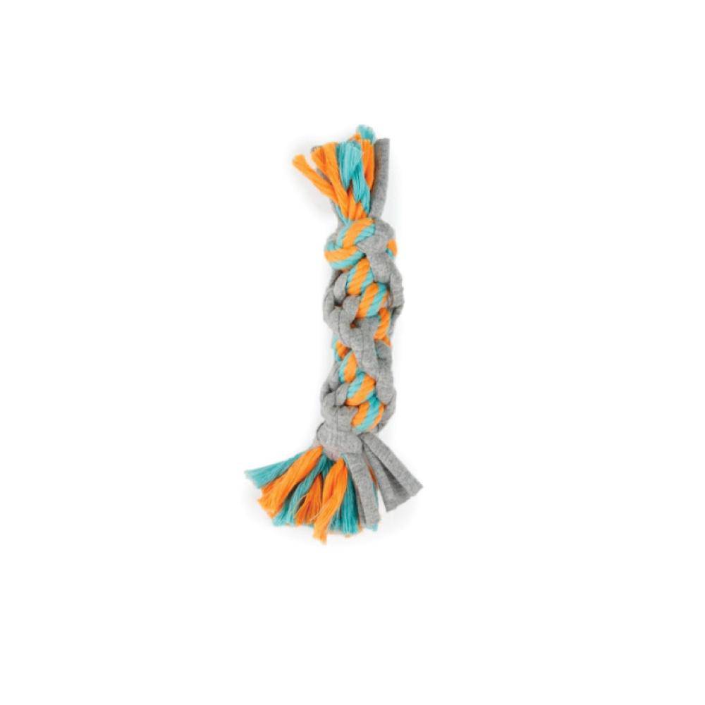 Puppy Chew Rope Toy - Dog Knotted Braided Rag Cotton Jersey Teething Play AFP - One Oasis