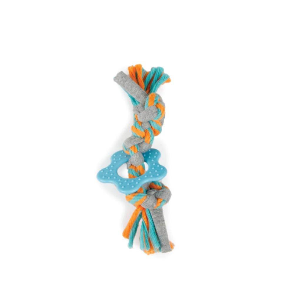 Puppy Multi Chew Rope Ring Toy - Dog Knotted Braided Cotton Teething Play AFP - One Oasis