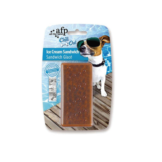 Dog Gel Freezable Chew - Ice Cream Sandwich Cooling Biting Toy AFP - One Oasis