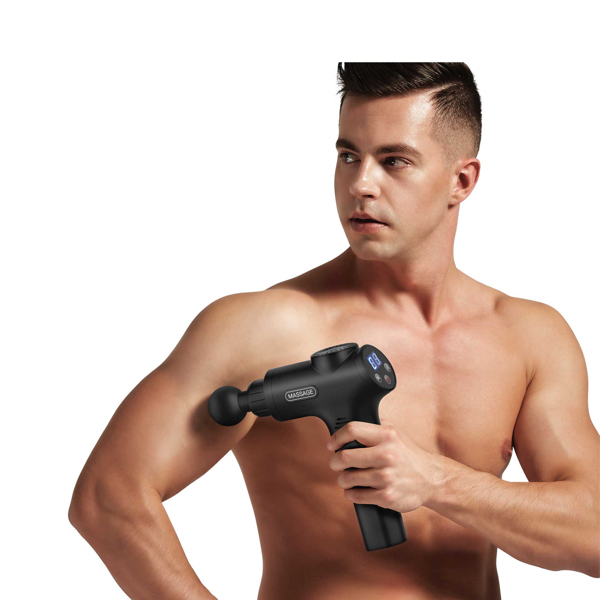 Rechargeable Percussion Massage Gun - Handheld - 6 Heads - One Oasis