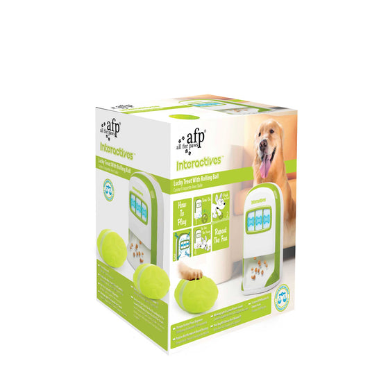 Dog Lucky Treat Toy With Rolling Ball Interactive Automatic Feeder Sound Light - One Oasis