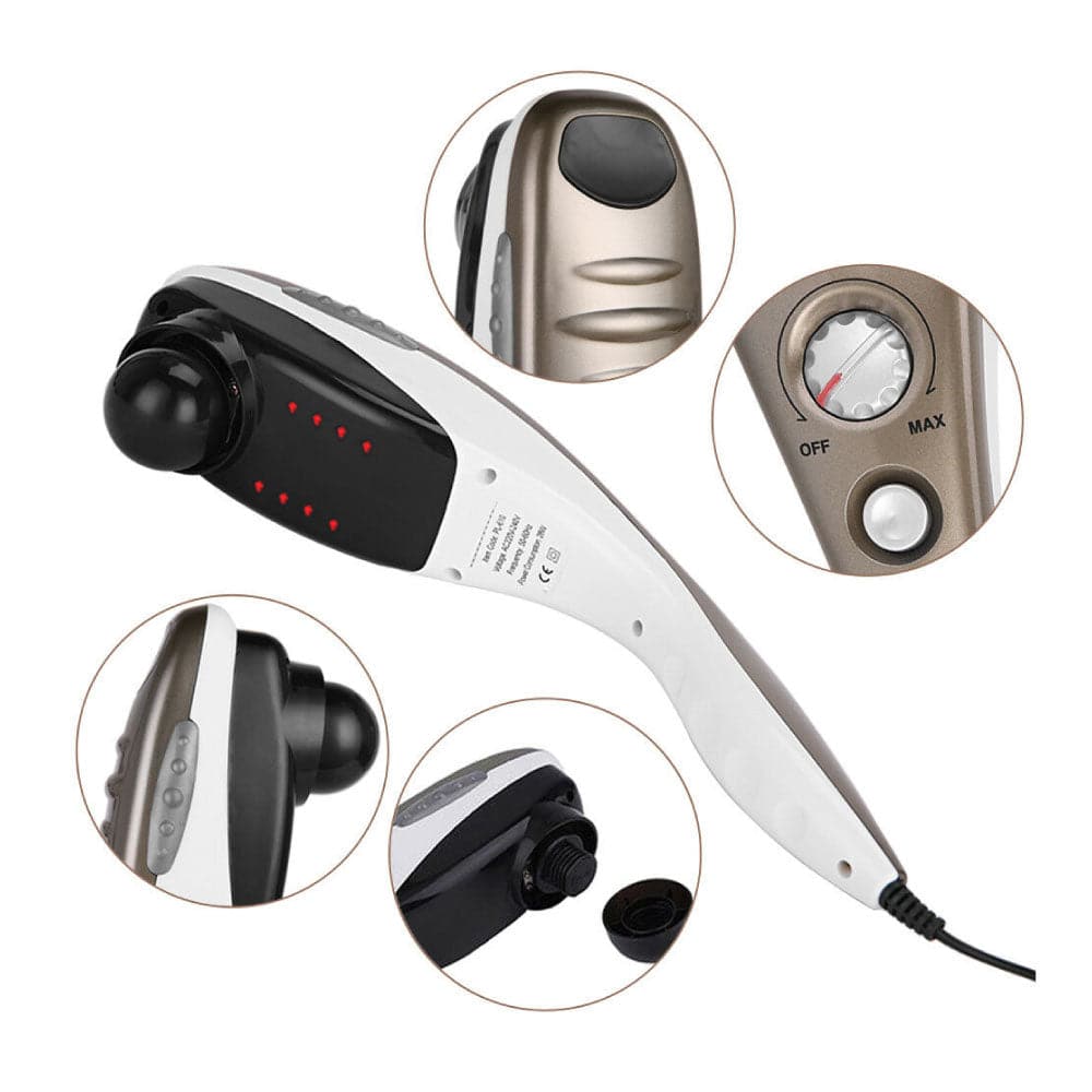 Full Body Handheld Massager Champagne - 6 Massage Heads - One Oasis