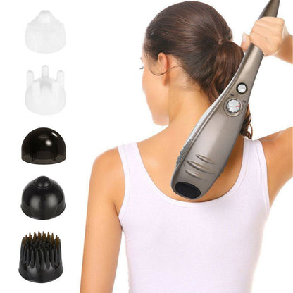 Full Body Handheld Massager Champagne - 6 Massage Heads - One Oasis
