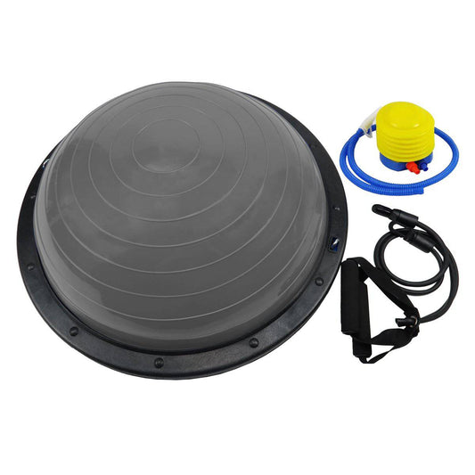 Powertrain Fitness Yoga Ball Home Gym Workout Balance Trainer Grey - One Oasis