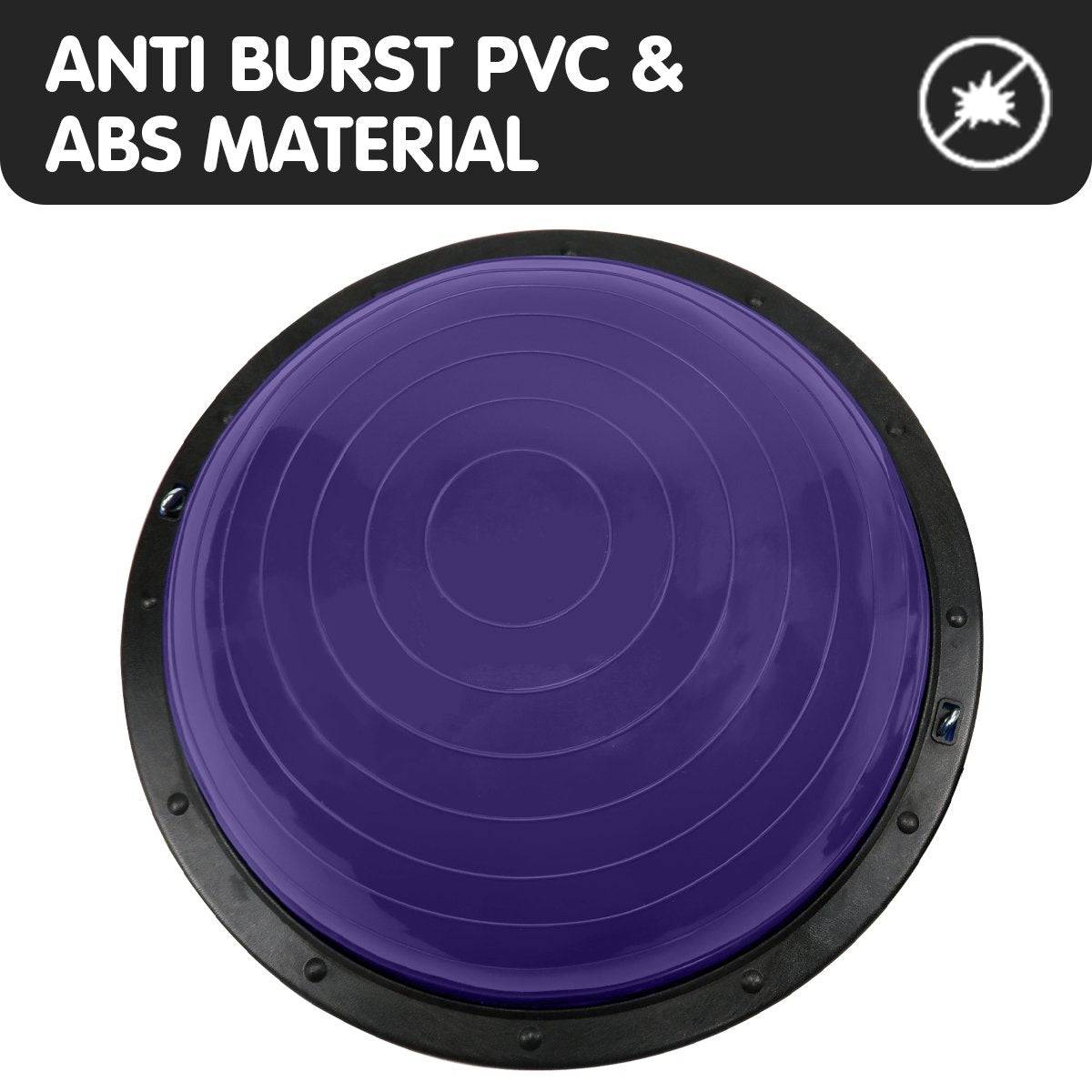 Powertrain Fitness Yoga Ball Home Gym Workout Balance Trainer Purple - One Oasis