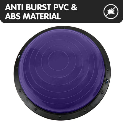 Powertrain Fitness Yoga Ball Home Gym Workout Balance Trainer Purple - One Oasis