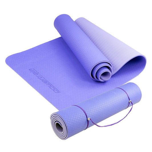 Powertrain TPE Pilates Exercise Yoga Mat 8mm - Light Purple - One Oasis
