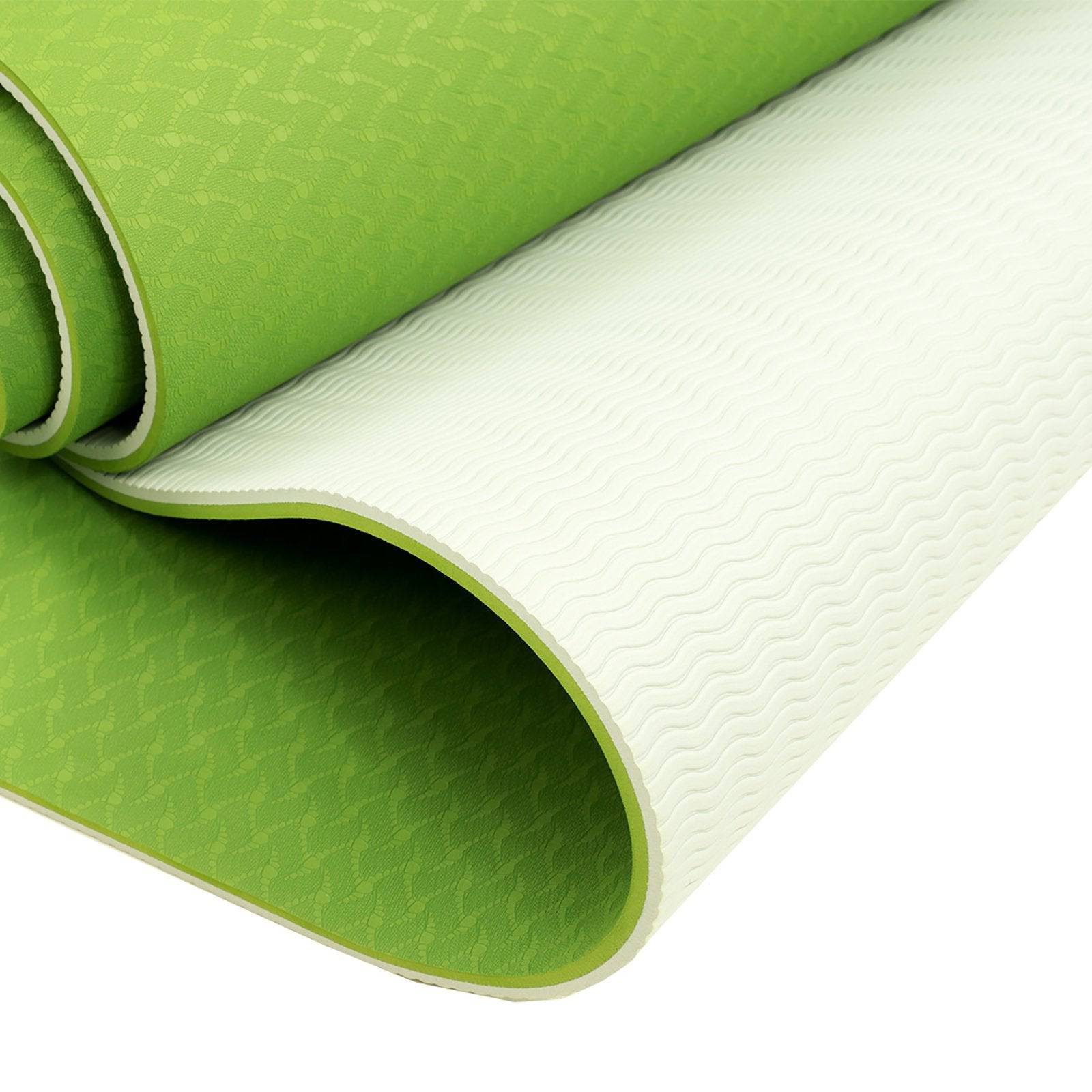 Powertrain Dual Layer 8mm Yoga Mat - Lime Green - One Oasis