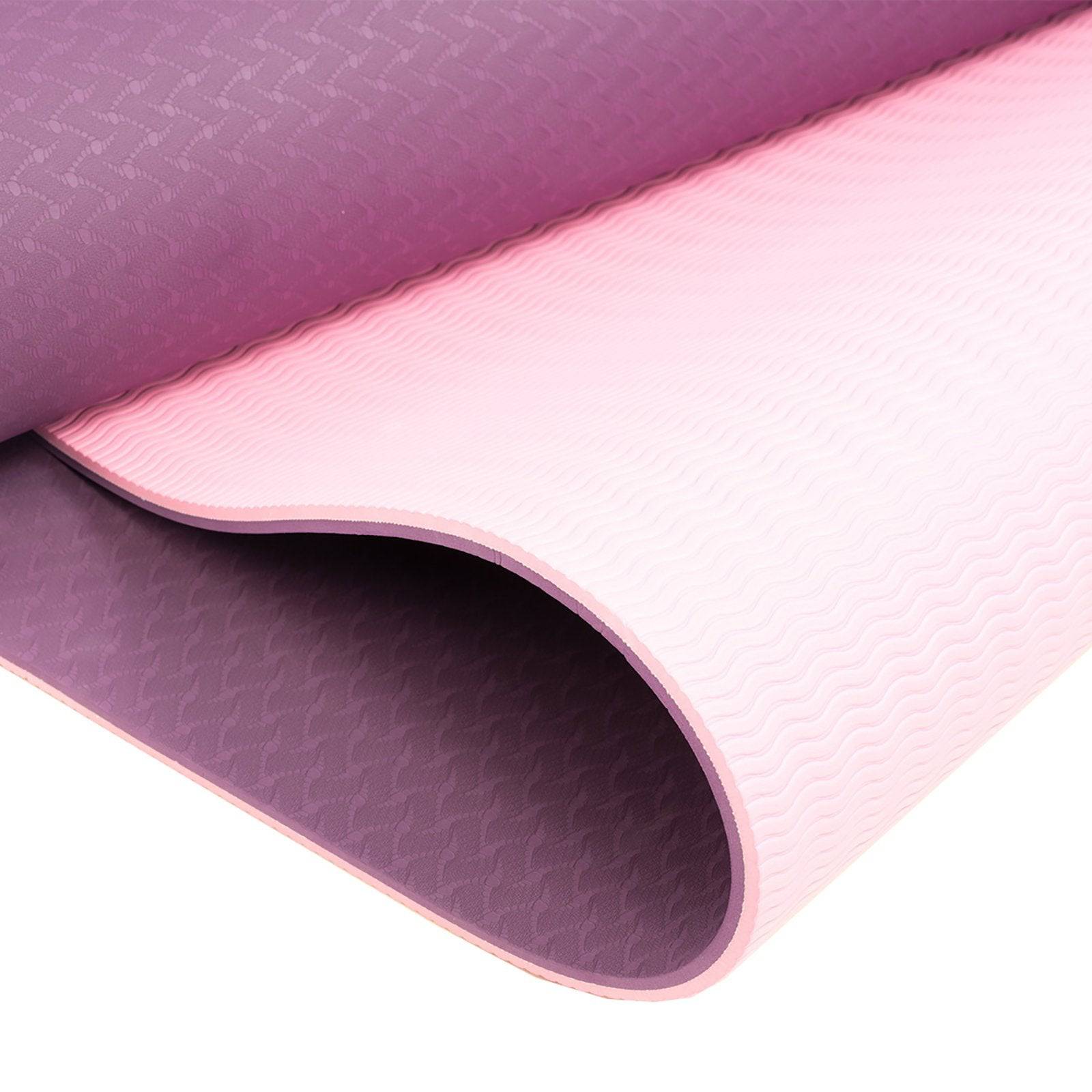 Powertrain Eco-friendly Dual Layer 8mm Yoga Mat - Purple - One Oasis