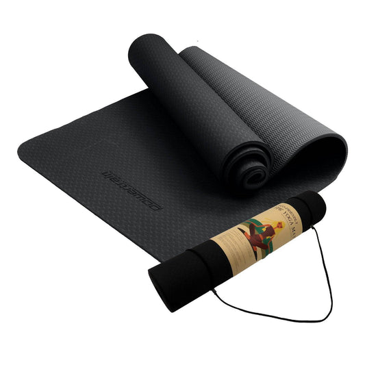 Powertrain Eco-friendly Dual Layer 6mm Yoga Mat - Midnight - One Oasis
