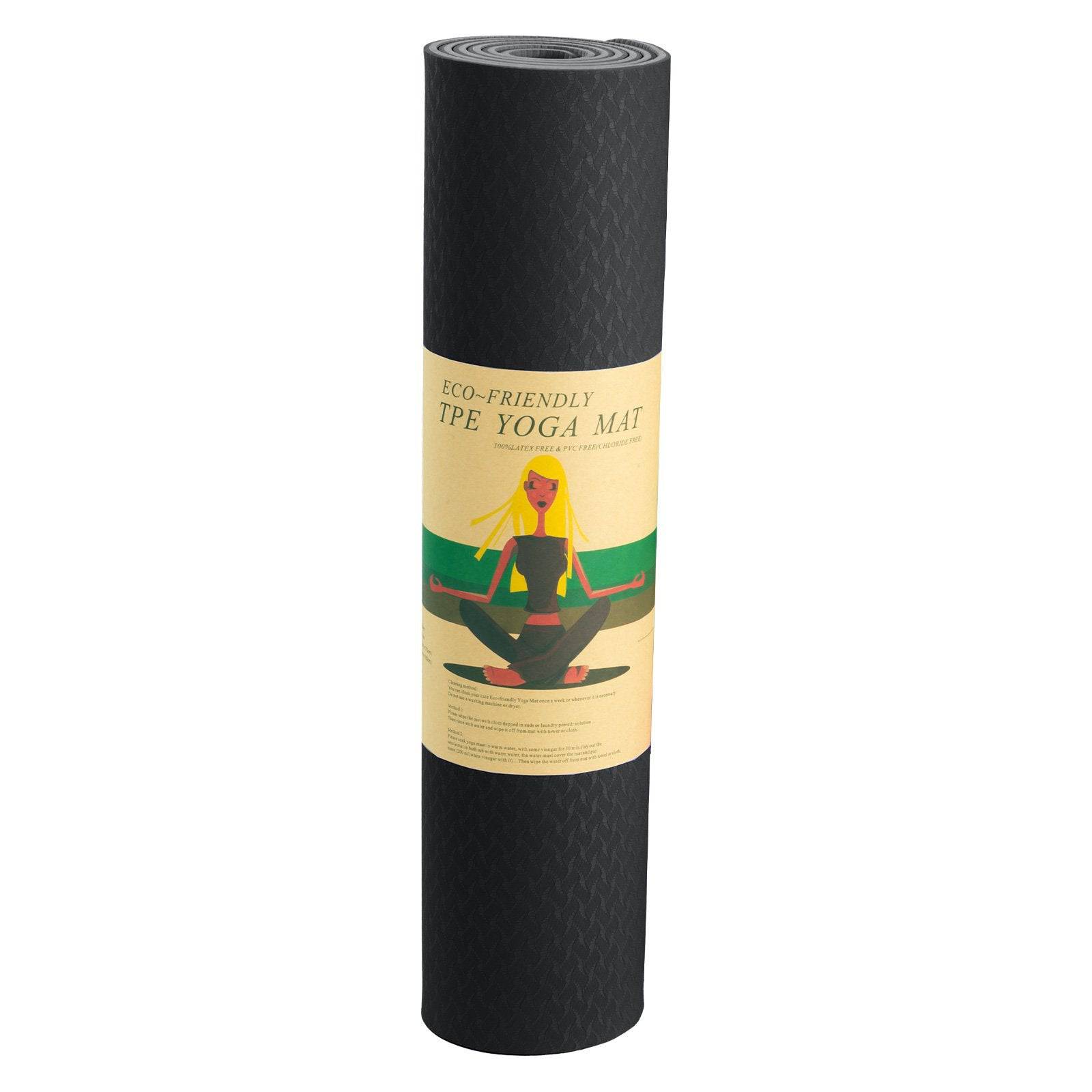 Powertrain Eco-friendly Dual Layer 6mm Yoga Mat - Midnight - One Oasis