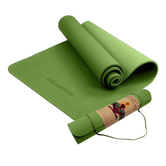 Powertrain Eco-friendly Dual Layer 6mm Yoga Mat - Olive - One Oasis