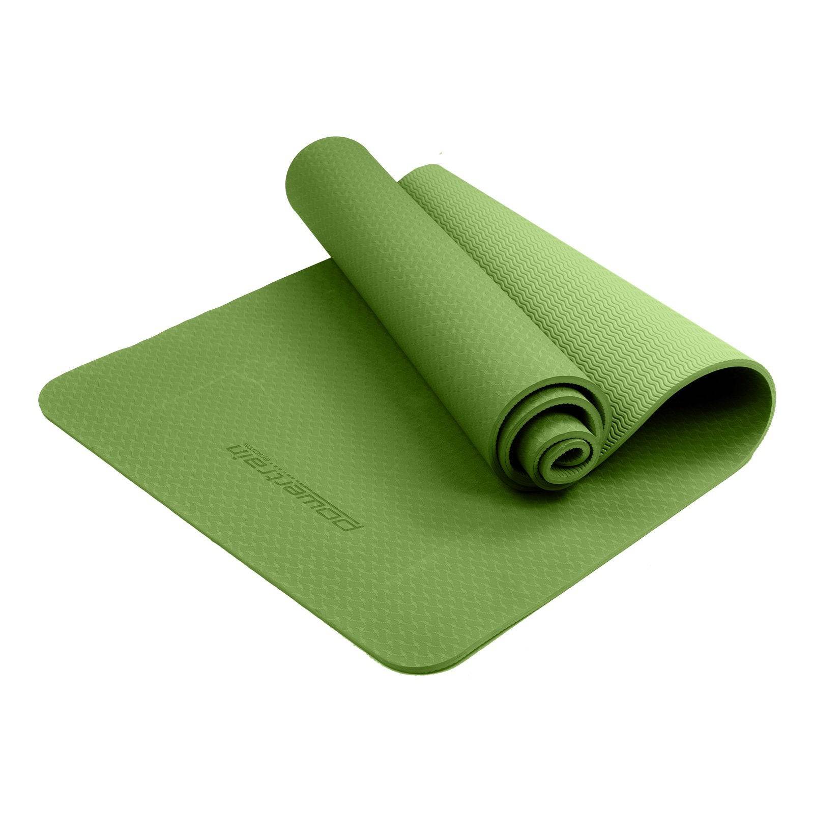 Powertrain Eco-friendly Dual Layer 6mm Yoga Mat - Olive - One Oasis
