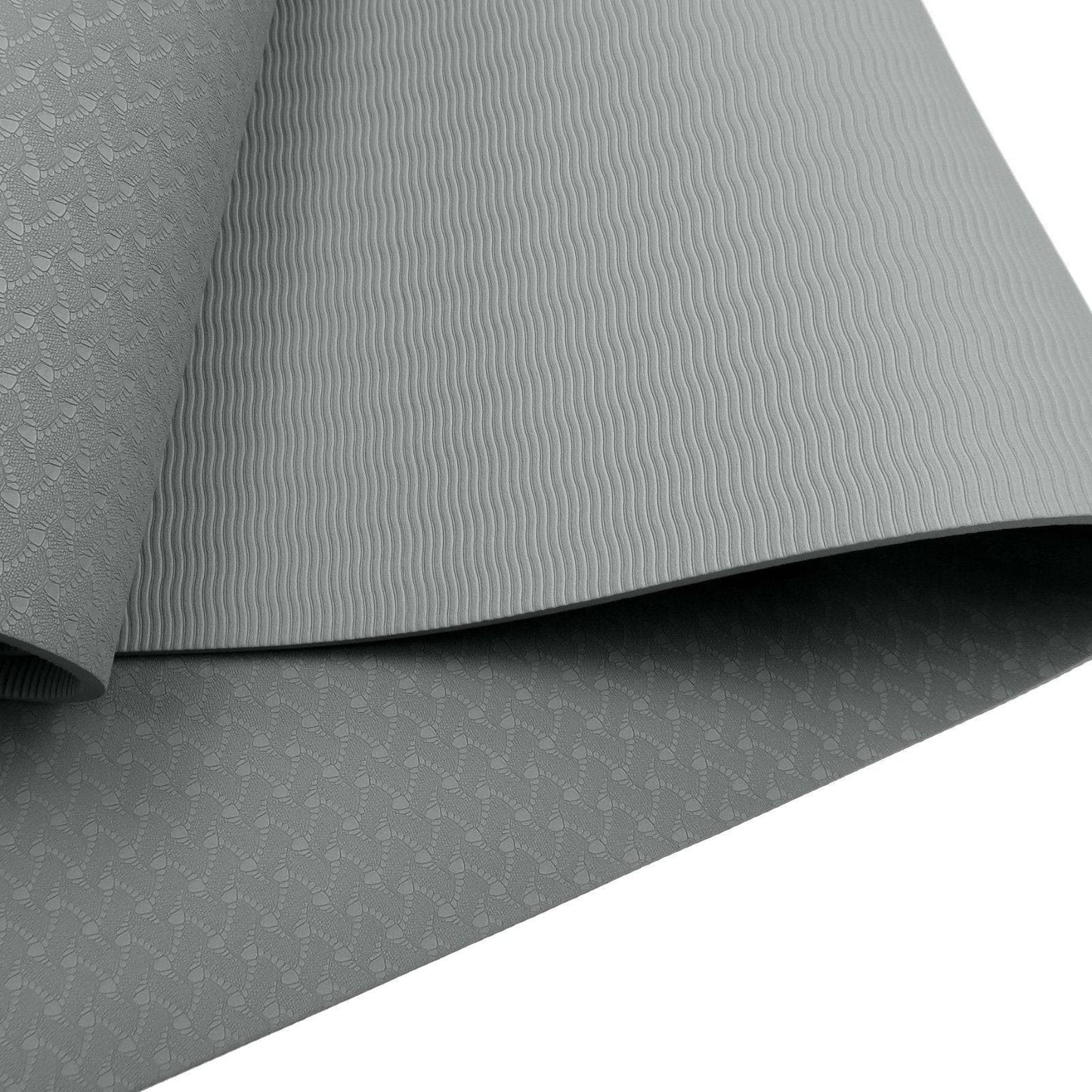 Powertrain Eco-friendly Dual Layer 6mm Yoga Mat- Slate Grey - One Oasis