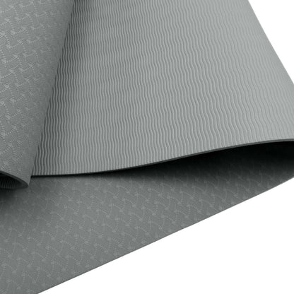 Powertrain Eco-friendly Dual Layer 6mm Yoga Mat- Slate Grey - One Oasis