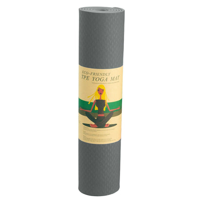 Powertrain Eco-friendly Dual Layer 6mm Yoga Mat- Slate Grey - One Oasis