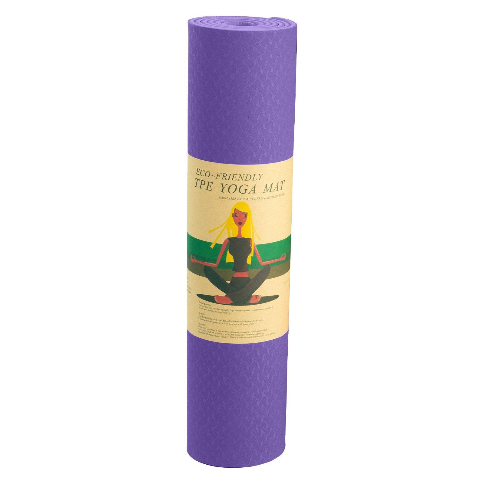 Powertrain Eco-friendly Dual Layer 6mm Yoga Mat - Lilac - One Oasis