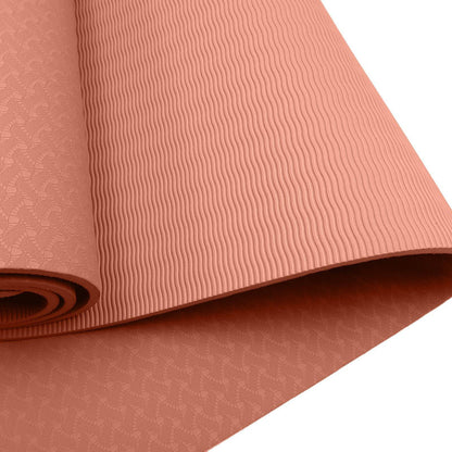 Powertrain Eco-friendly Dual Layer 6mm Yoga Mat - Peach - One Oasis