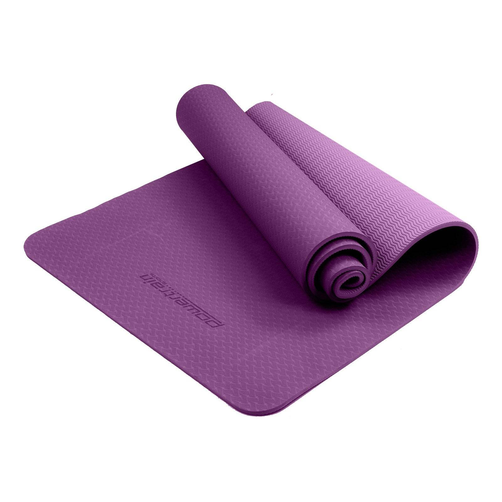 Powertrain Eco-friendly Dual Layer 6mm Yoga Mat - Royal Purple - One Oasis