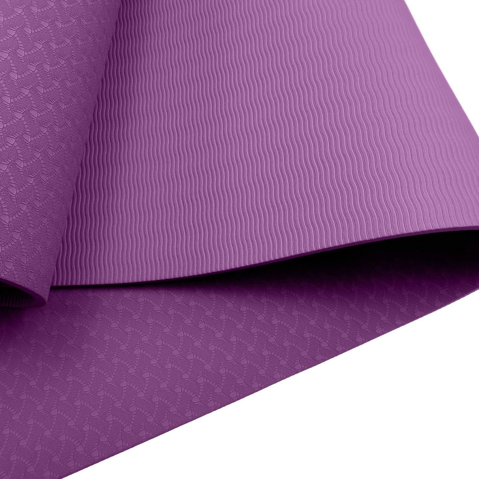 Powertrain Eco-friendly Dual Layer 6mm Yoga Mat - Royal Purple - One Oasis