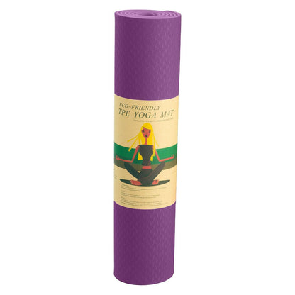 Powertrain Eco-friendly Dual Layer 6mm Yoga Mat - Royal Purple - One Oasis