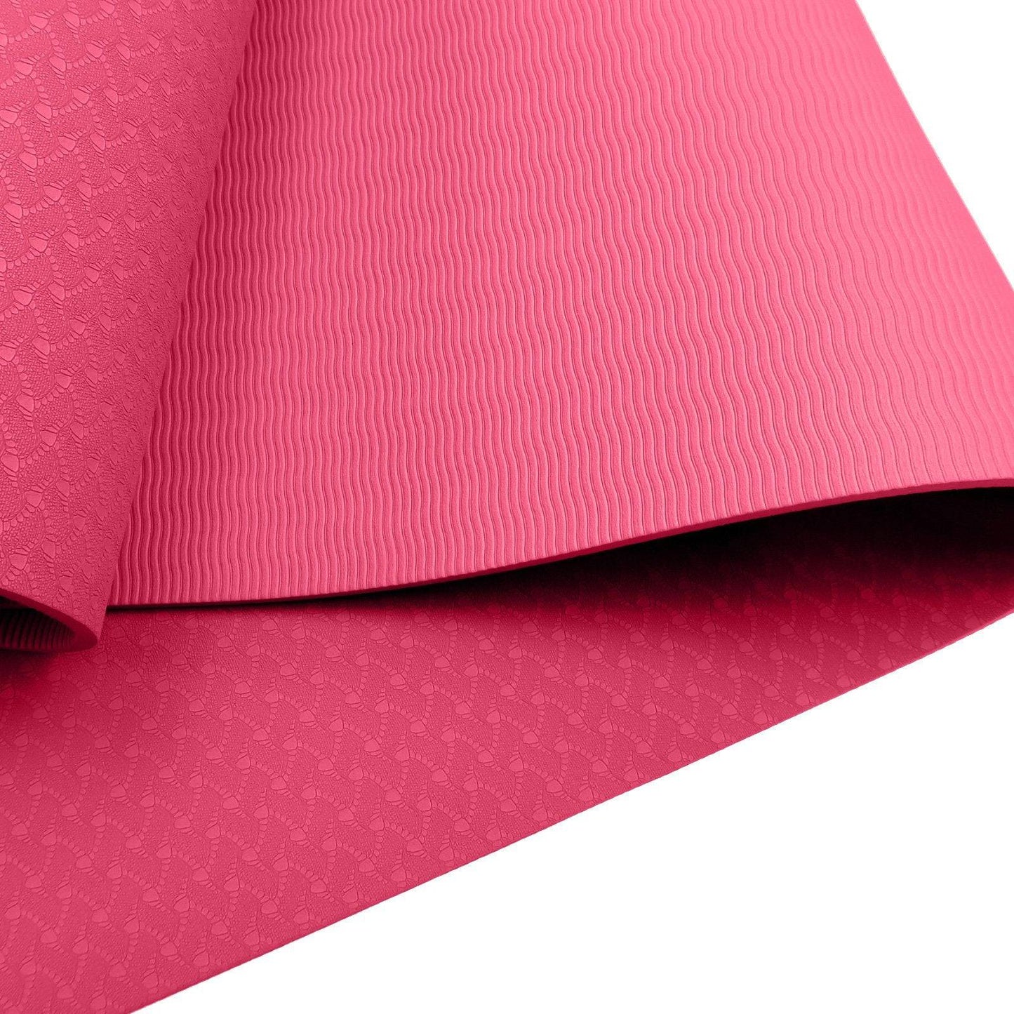 Powertrain Eco-friendly Dual Layer 6mm Yoga Mat- Pink - One Oasis