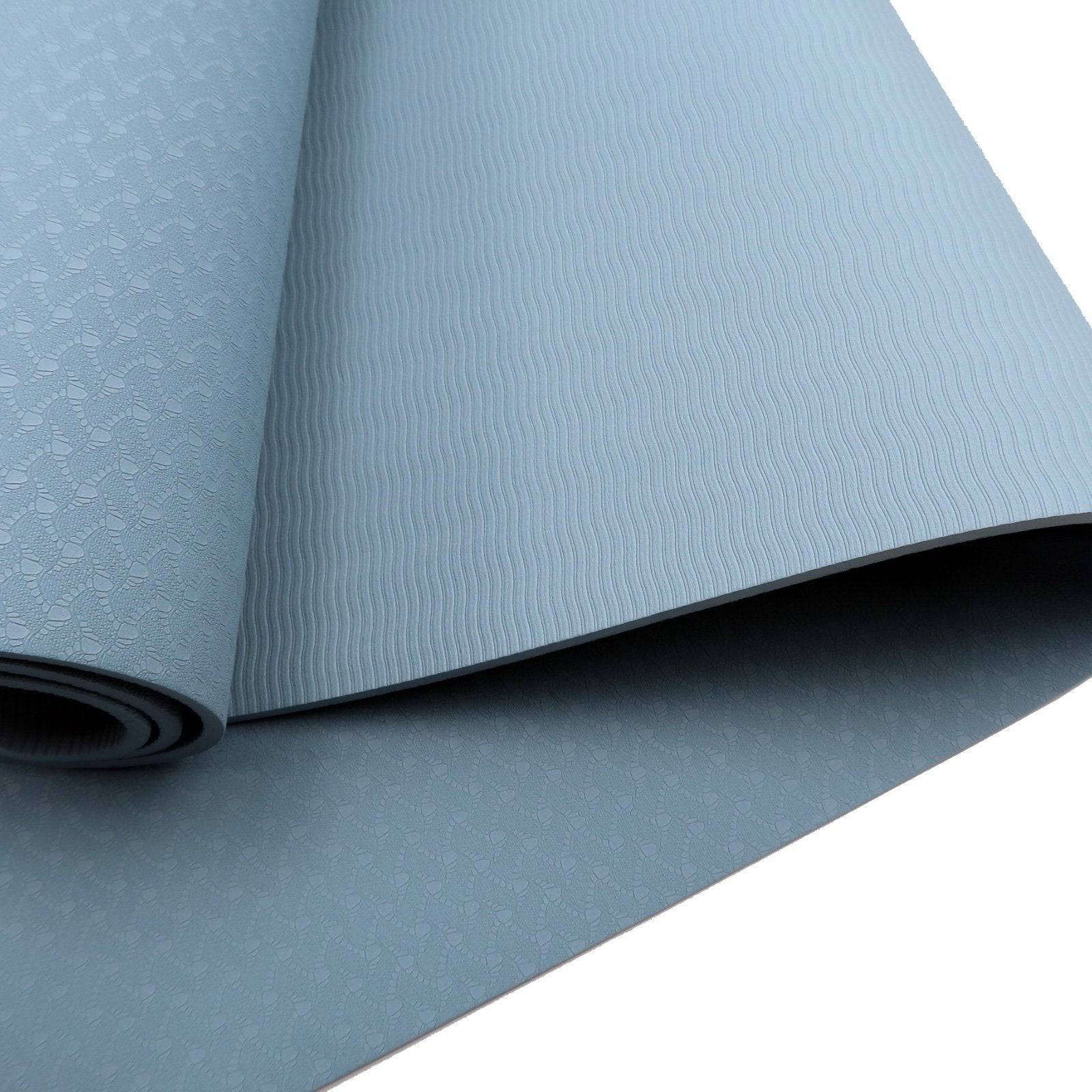 Powertrain Eco-friendly Dual Layer 6mm Yoga Mat - Sky Blue - One Oasis