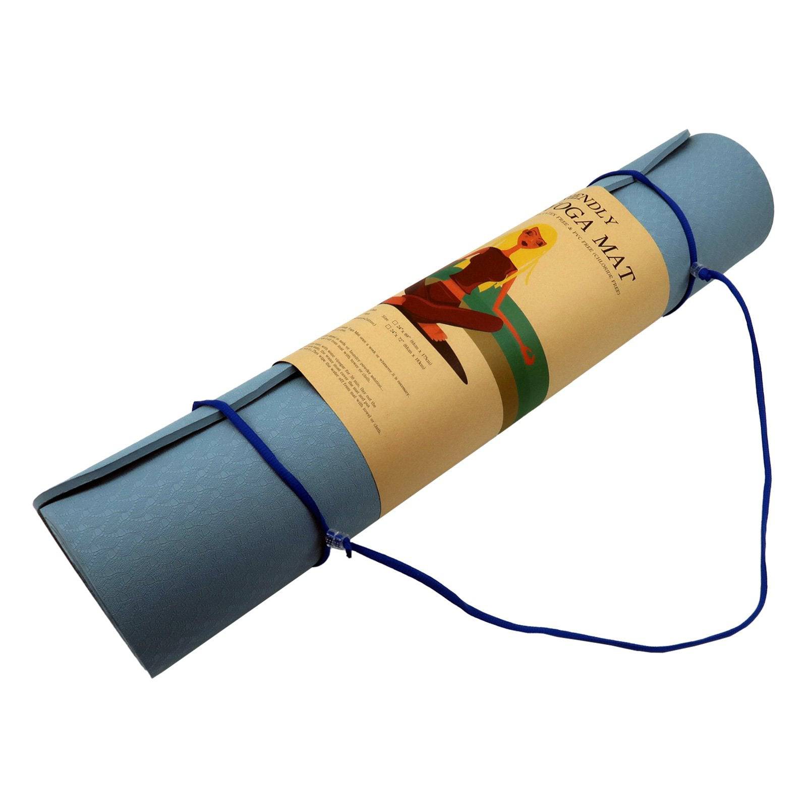 Powertrain Eco-friendly Dual Layer 6mm Yoga Mat - Sky Blue - One Oasis