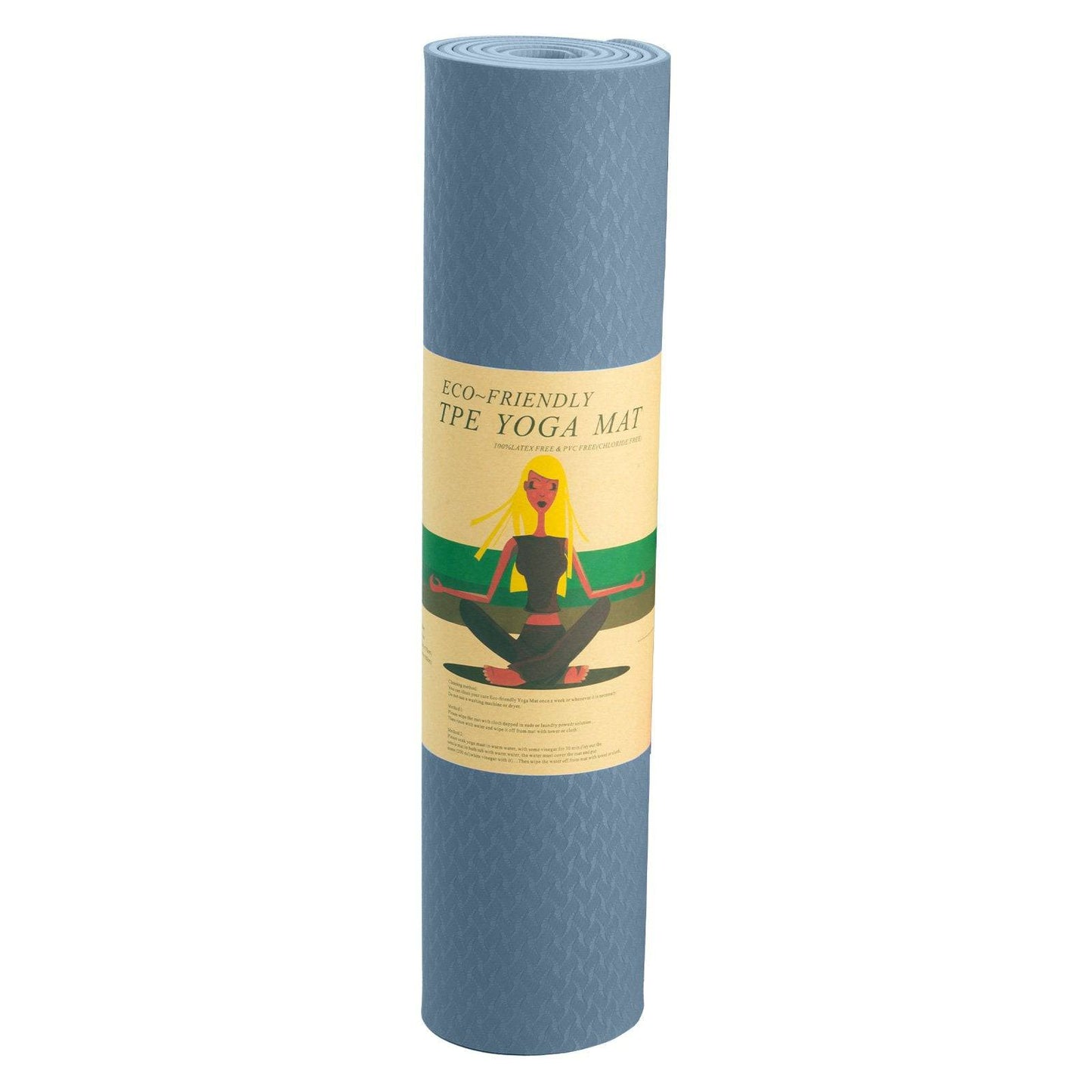 Powertrain Eco-friendly Dual Layer 6mm Yoga Mat - Sky Blue - One Oasis