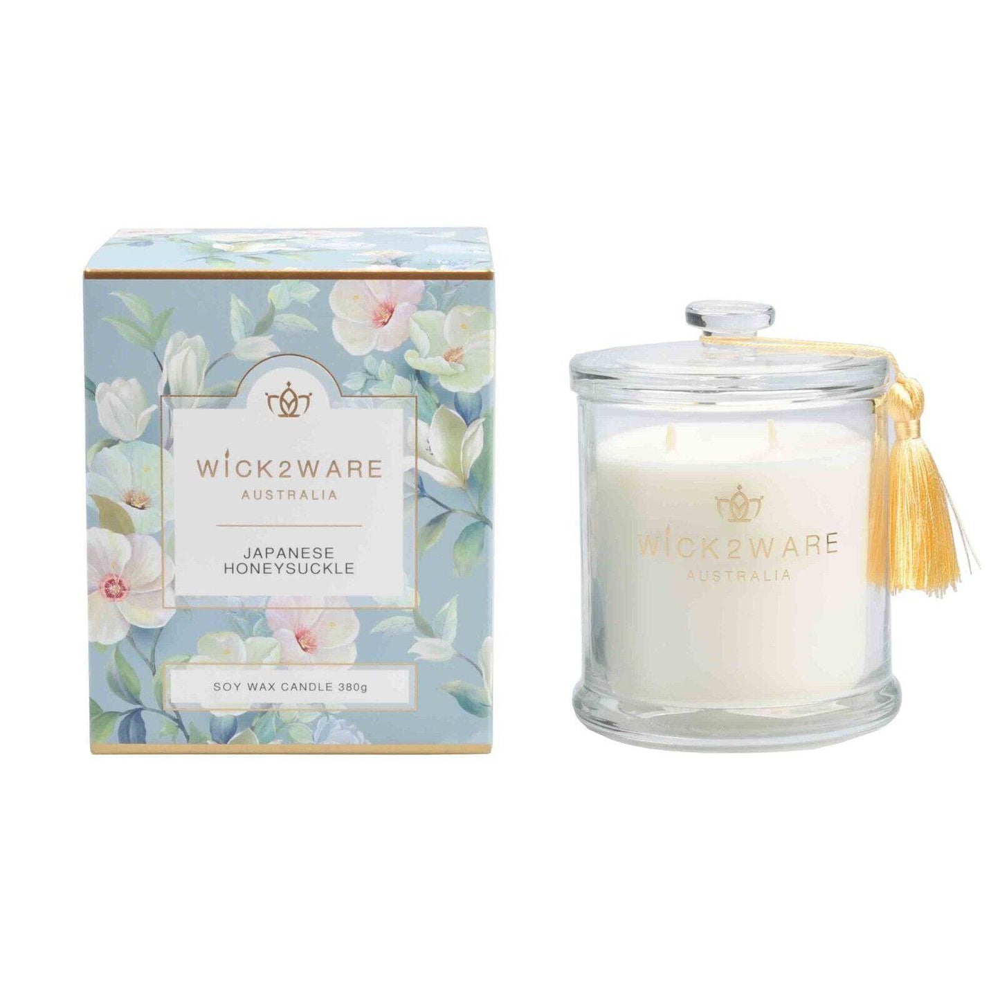 Wick2Ware Australia Scented Candle Japanese Honeysuckle380g/14.1 OZ - One Oasis