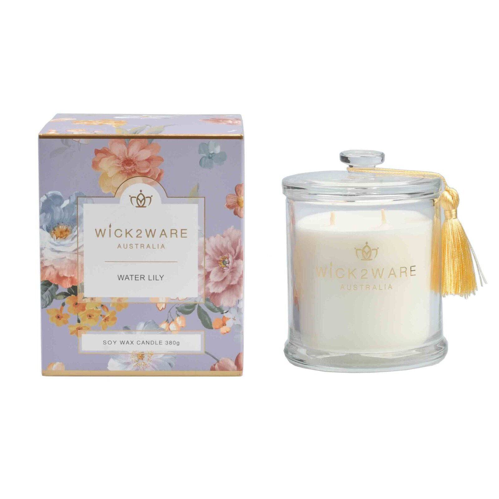 Wick2Ware Australia Scented Candle Water Lily 380g/14.1 OZ - One Oasis