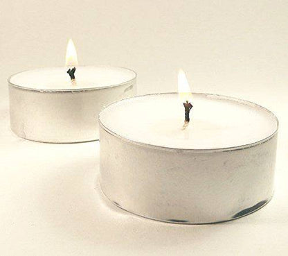 Wholesale Lot Large Tealight Candles 6cm Wide in silver foil cup  200 in a pack - Party Event Wedding BBQ Dinner Romantic Ambience Decor - One Oasis