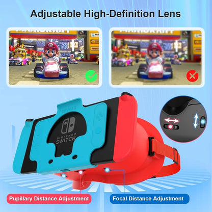 DEVASO VR Headset for Nintendo Switch Orange&Blue - One Oasis