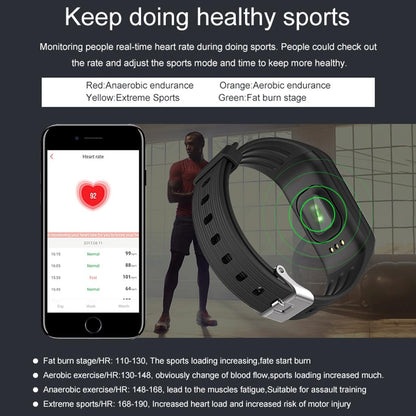 Waterproof Oled Fitness Tracker - Ip67 - Black
