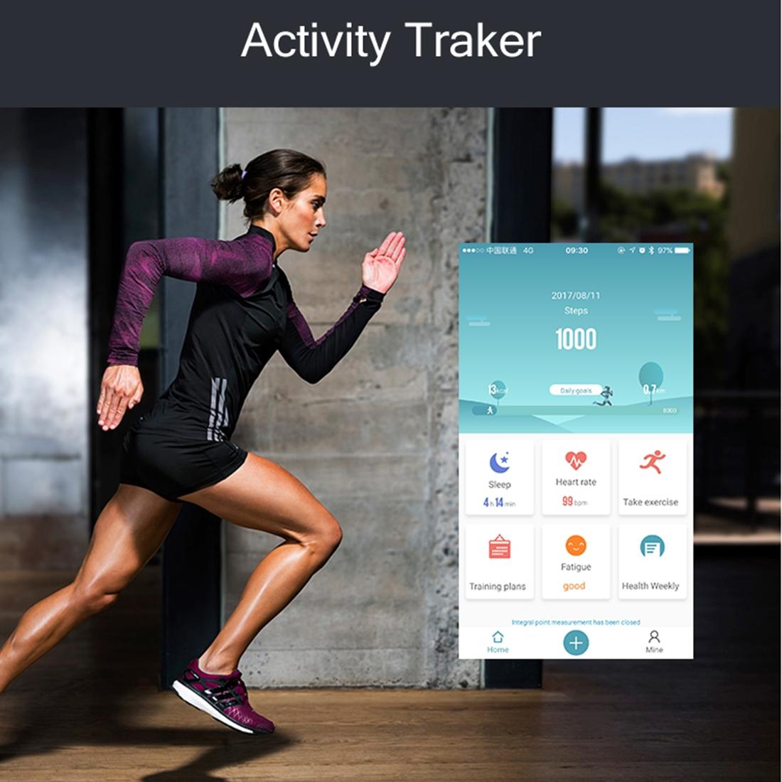 Waterproof Oled Fitness Tracker - Ip67 - Black