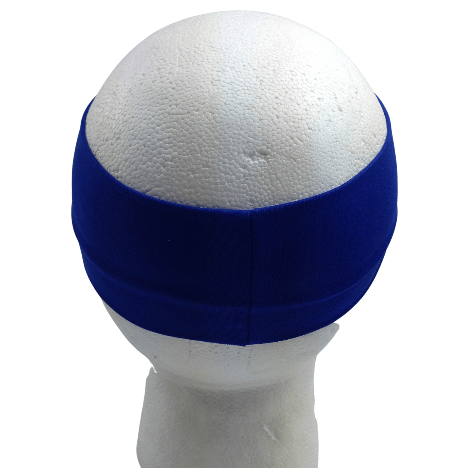 PLAIN HEADBAND Elastic Stretch Sports Yoga Hair Band Unisex 8cm Wide Wrap - Blue - One Oasis
