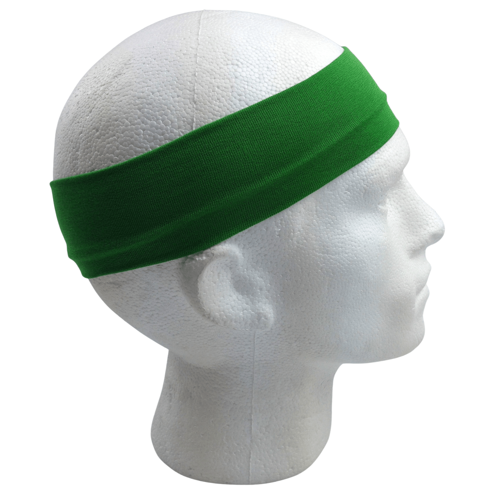 PLAIN HEADBAND Elastic Stretch Sports Yoga Hair Band Unisex 8cm Wide Wrap - Green - One Oasis